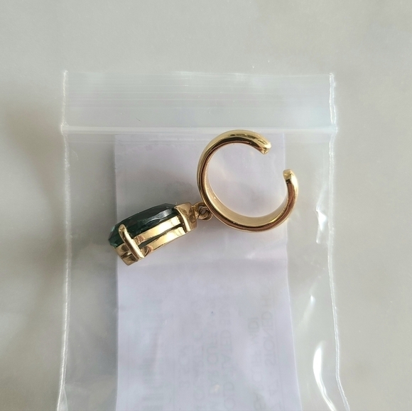 Cornelia Webb 24K Goldplated Quartz Ear Cuff, Emerald, NWT - Picture 11 of 16